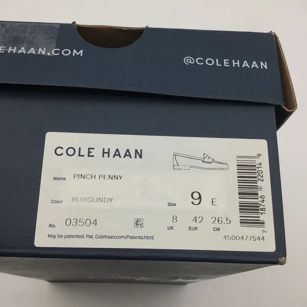 Cole Haan Mens Pinch Penny Loafers Leather Dress Shoes 03504 Size 9 E NEW